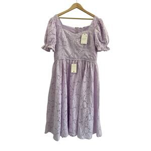 Ivy City Co Ballerina Dress Lilac Lace 1X NWT Fairy Princess Boho Whimsy Purple